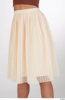 Babbie beige flowy midi skirt casual dressed thigh 0002.jpg